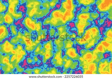 thermal map, abtract forms. colorfull