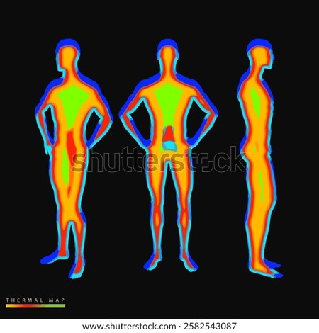 thermal map, temperature meter, body