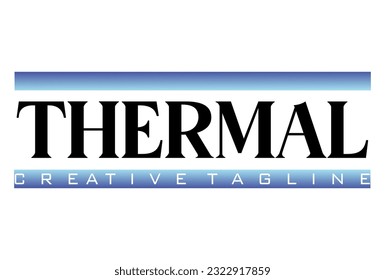 vector de texto THERMAL MODERNO, diseño libre.