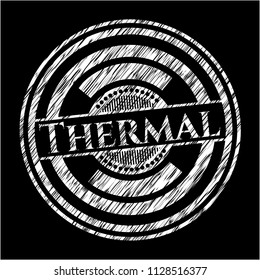 Thermal on chalkboard