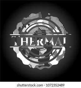Thermal on grey camo pattern