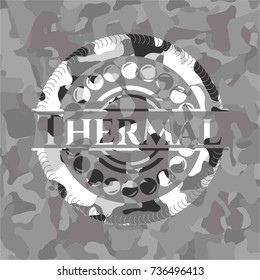 Thermal on grey camo texture