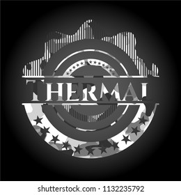 Thermal on grey camouflage pattern