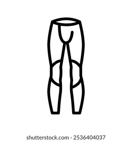 Thermal Pants black line icon. Thermo clothing. Editable stroke.