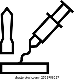 thermal paste icon. Thin linear style design isolated on white background