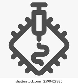 thermal paste, simple computer hardware icons