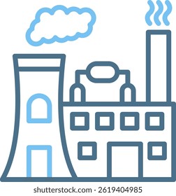 Thermal Power Line Two Colour Icon