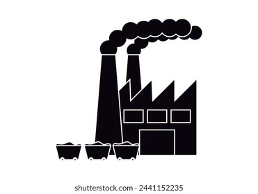 Thermal power plant black icon.