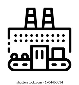 thermal power plant icon vector. thermal power plant sign. isolated contour symbol illustration