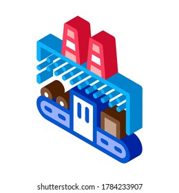 thermal power plant icon vector. isometric thermal power plant sign. color isolated symbol illustration