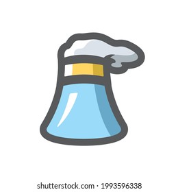 Thermalkraftwerk Turm Vektor Symbol Cartoon-Abbildung