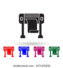 Thermal printer multi color icon. Simple glyph, flat vector of print house icons for ui and ux, website or mobile application