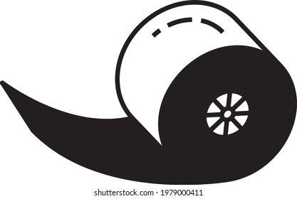 thermal printer paper roll Concept Vector Icon Design, Retail Shop Equipment Symbol, Supermarket fixtures Sign, Grocery Store Supplies Stock illustration