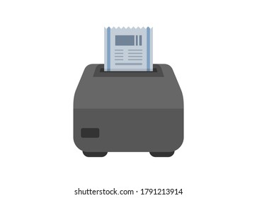 Thermal printer. Simple flat illustration.