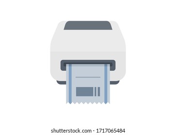 Thermal printer unit. Simple flat illustration.
