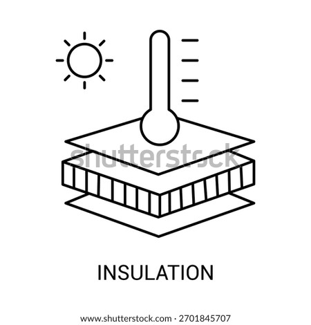 Thermal Protection Building Icon Editable Stroke