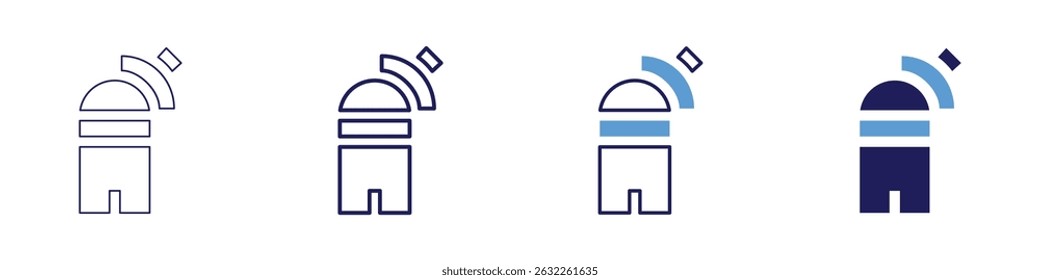 Thermal radiation icon in 4 different styles. Thin Line, Line, Bold Line, Duotone. Duotone style. Editable stroke.