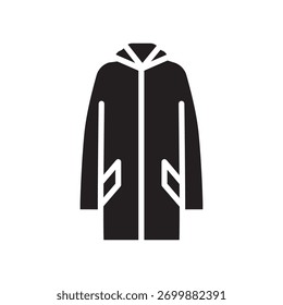 Chaqueta de lluvia térmica icono de línea negra. Ropa termo. Trazo editable.