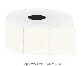 Thermal roll stickers. vector illustration