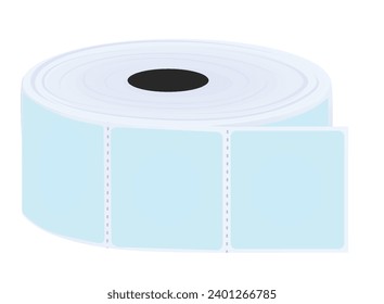 Thermal roll stickers. vector illustration