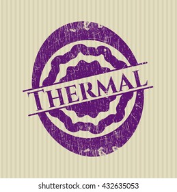 Thermal rubber seal with grunge texture