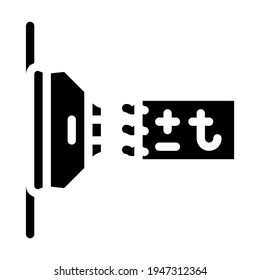 thermal sensor glyph icon vector. thermal sensor sign. isolated contour symbol black illustration