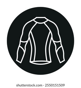 Thermal Shirt black line icon. Thermo clothing. Editable stroke.