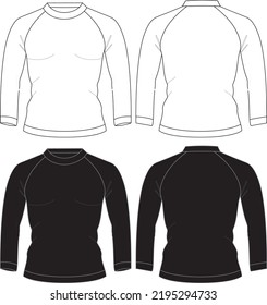 Thermal Shirt Fashion Flat Templates