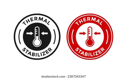 Thermal stabilizer logo badge design. Suitable for business, technology and product label