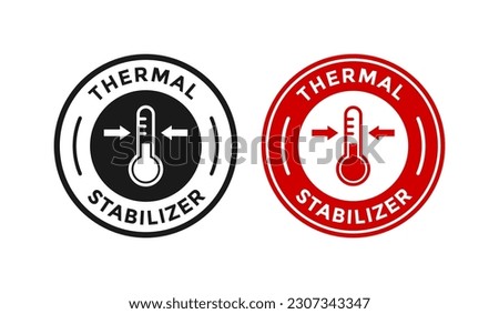 Thermal stabilizer logo badge design. Suitable for business, technology and product label