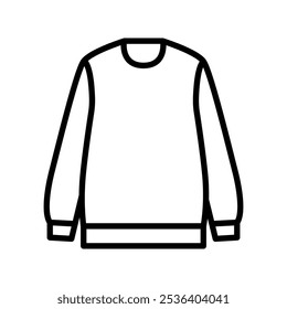 Thermal Sweater black line icon. Thermo clothing. Editable stroke.