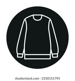 Thermal Sweater black line icon. Thermo clothing. Editable stroke.