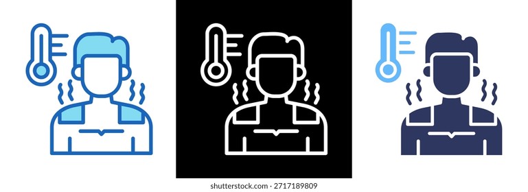 Thermal Therapy Icon triplestyle Vector Illustration