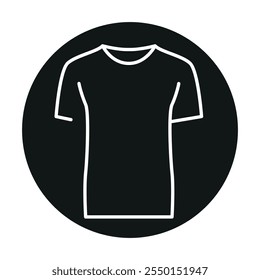 Thermal T-shirt black line icon. Thermo clothing. Editable stroke.