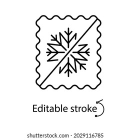 Umrisssymbol für Thermische Unterwäsche. Wetterschutz. Wärmeisoliertes Gewebe. Fasertyp. Anpassbares Linear-Kontursymbol. Bearbeitbarer Strich. Einzelne Vektorgrafik