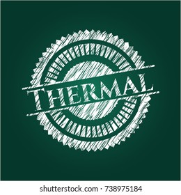 Thermal written with chalkboard texture