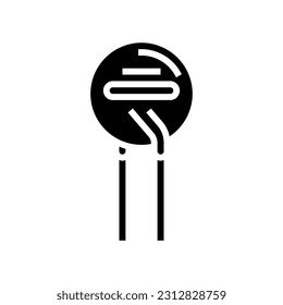 thermistor electronic component glyph icon vector. thermistor electronic component sign. isolated symbol illustration