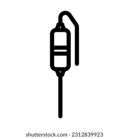 thermistor electronic component line icon vector. thermistor electronic component sign. isolated contour symbol black illustration