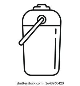 Thermo Flaschensymbol. Umriss-Thermo-Flasche-Vektorillustration-Symbol für Webdesign einzeln auf weißem Hintergrund