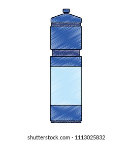 Thermo bottle isolated scribble