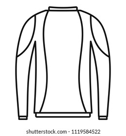 Thermo clothes icon. Outline illustration of thermo clothes vector icon for web design isolated on white background