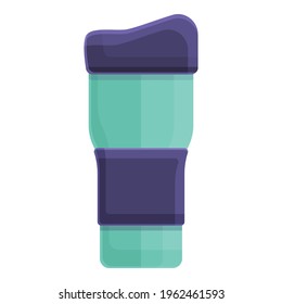 Thermo cup icon. Cartoon of Thermo cup vector icon for web design isolated on white background