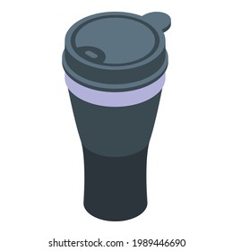 Thermo cup icon. Isometric of Thermo cup vector icon for web design isolated on white background