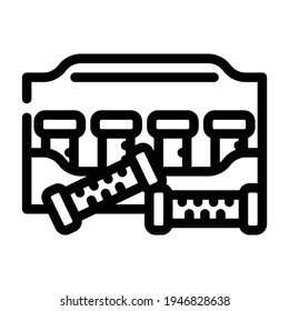 thermo curlers line icon vector. thermo curlers sign. isolated contour symbol black illustration