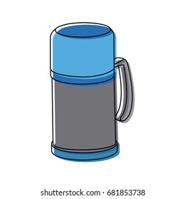 thermo flask bottle beverage handle object
