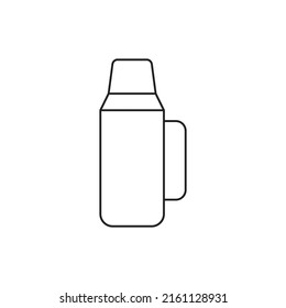 thermo flask camp icon line style icon, style isolated on white background