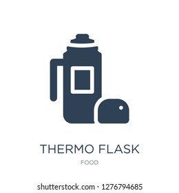 thermo flask icon vector on white background, thermo flask trendy filled icons from Food collection, thermo flask vector illustration