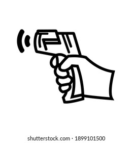 thermo gun image icon vector