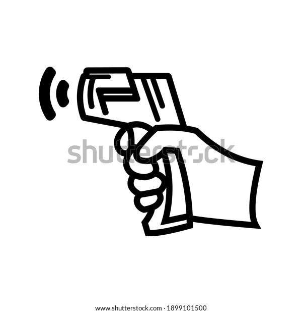 thermo gun image icon\
vector