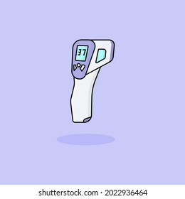 thermo gun vector illustration. flat design